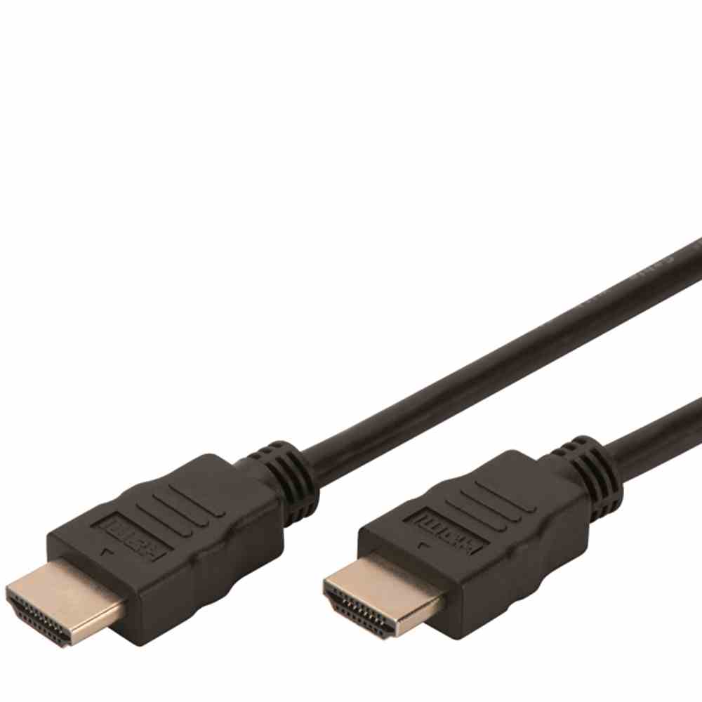 DIGITUS HDMI High Speed Anschlusskabel, Typ A St/St, 2.0m, m/Ethernet, Ultra HD 60p, UL,sw, gold