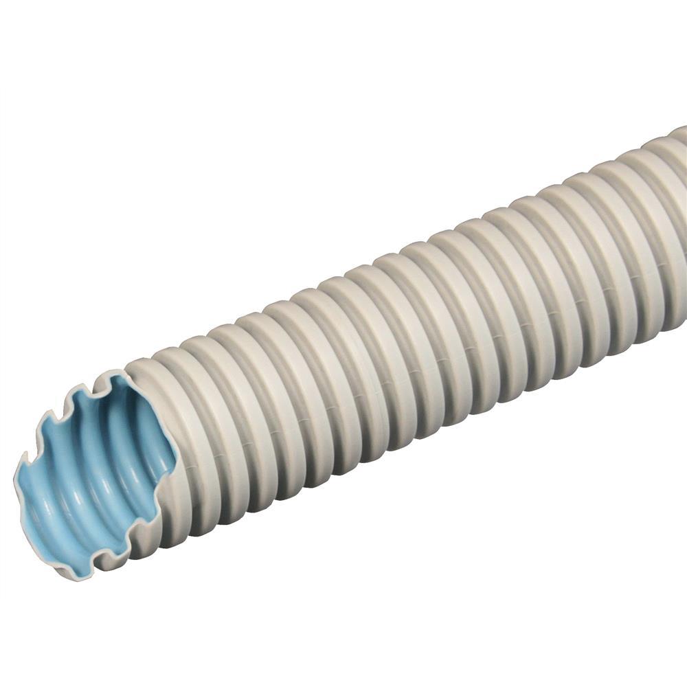 FRÄNKISCHE FBY-EL-F 25 Highspeed Kunststoff-Wellrohr grau, 50m, mittel (Klasse 3), IP68, Polyolefin/Polyamid(PA), nicht flammenausbreitend – FBY-EL-F 25 grau (50 MTR)