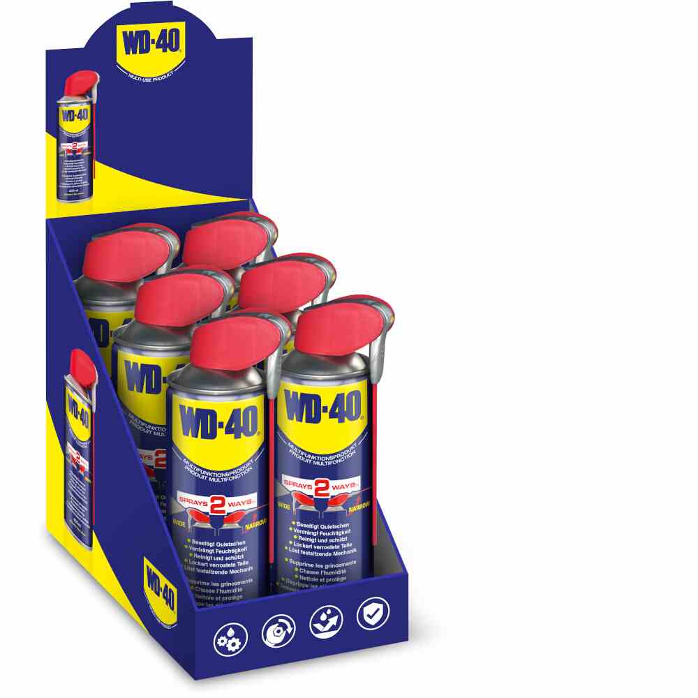 WD-40 Vielzweck-Spray 400 ml 6er-Display Smart Straw – 491049