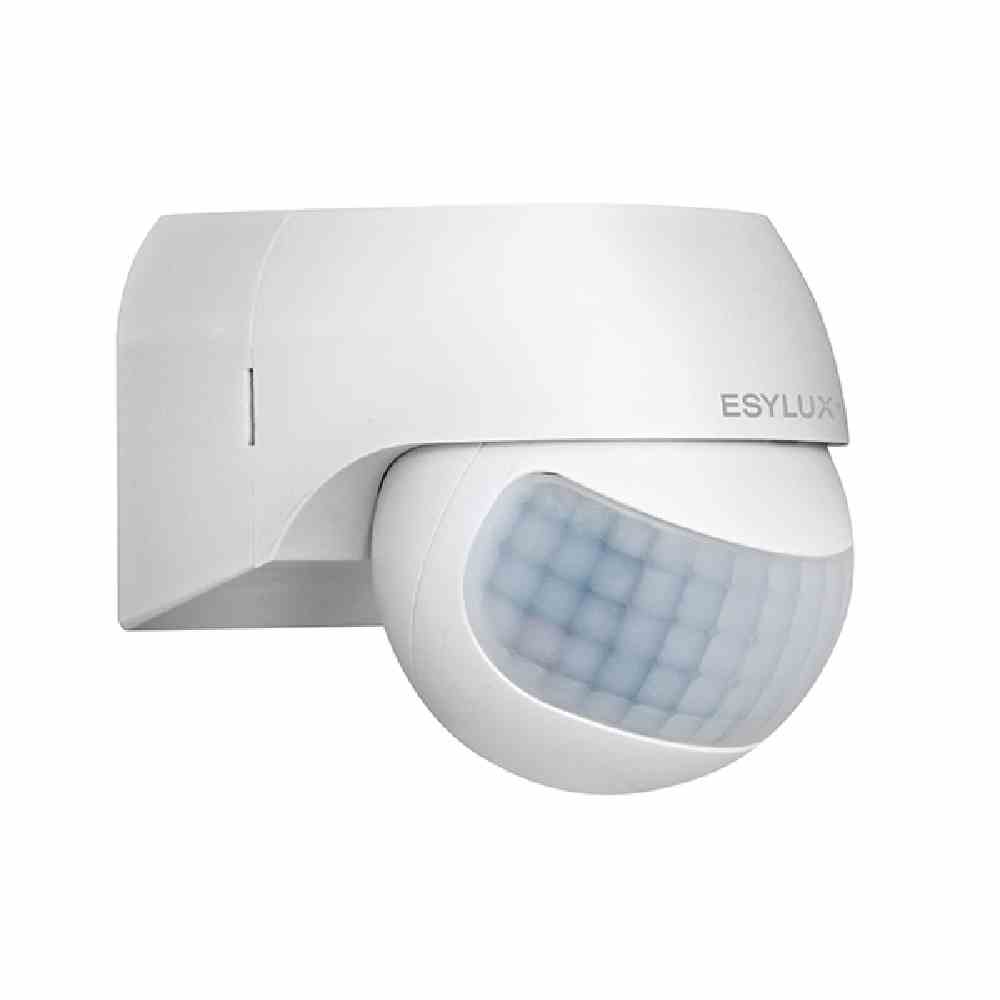 ESYLUX Bewegungsmelder, 180°, Aufputz, weiß, matt, IP44, 2300W – MD 180 BASIC weiss