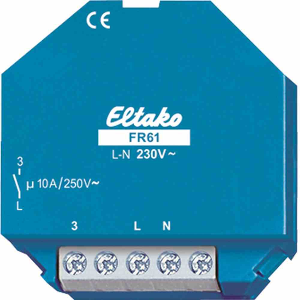 ELTAKO FR61-230V Feldfreischalter, Selbstlernend 1 Schließer nicht potenzialfrei 10A/250V AC – FR61-230V