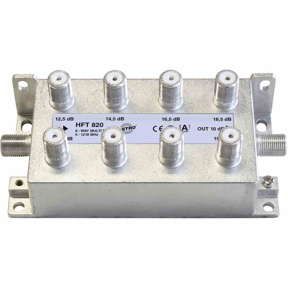 ASTRO Abzweiger, F-Connector, 8f, 1200MHz, 20,5dB9,5dB/Dg