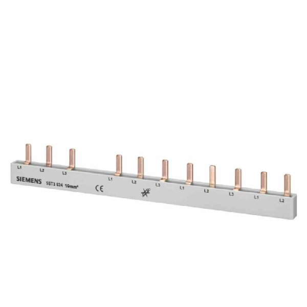 SIEMENS AG Stiftsammelschiene, 10qmm Anschl.: 3-ph./N+8xPhase berührungssicher für 1F 10qmm, 3PH/N+8XPH