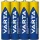 VARTA Micro Batterie (AAA/AM4), 1,5V, LR03, Alkali-Mangan, 1200mAh, Ø10,5x44,5mm, INDUSTRIAL, VE = 4 Stück in Folie