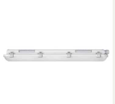 LEDVANCE LED-Feuchtraumwannenleuchte, 9W, 4000K, 1080lm, elektronischer Trafo, IP65, Kunststoff opal/matt, Kunststoff, Schutzklasse=I, IK08 –