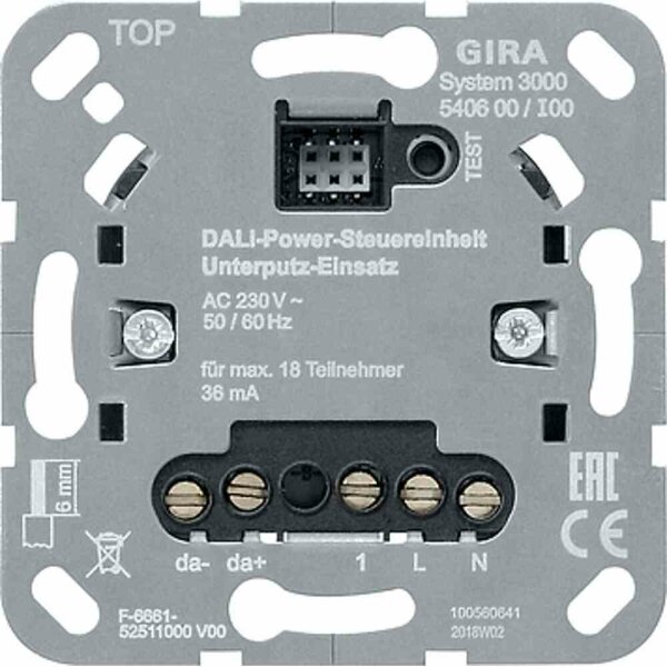 Gira S3000 DALI-Power-Steuereinheit UP-Eins. Einsatz