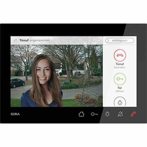 Gira Wohnungsstation Video AP 7 Türko Schwarz m