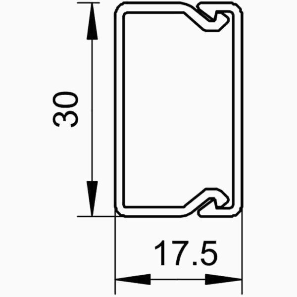 OBO BETTERMANN Wand- und Deckenkanal mit Bodenlochung 15x30x2000, PVC, sepiabraun RAL 8014 15x30mm, br