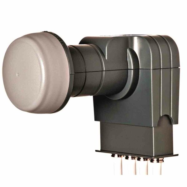 FUBA FUBA DEK407, Quattro LNB für Multiswitch, optimale Mobilfunkabschirmung mit integriertem Wetterschutzgehäuse,40mm Feed,Universal