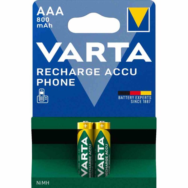 Varta-Akku Micro/AAA Phone 800 mAh 2er Pack