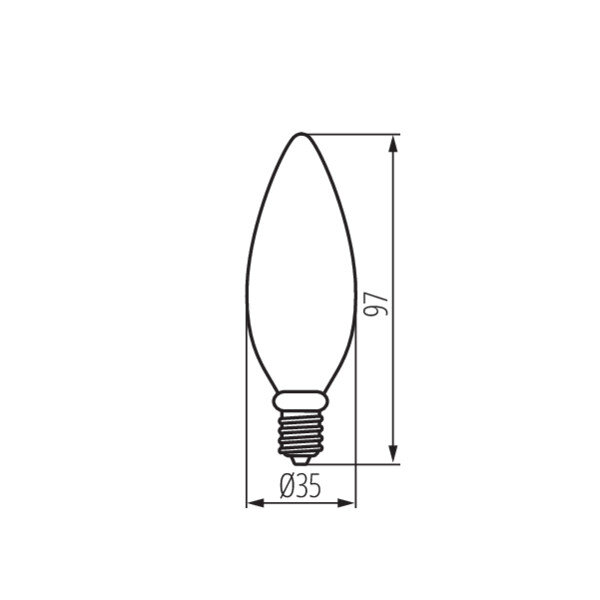 Kanlux XLED C35E14 6W-WW-M