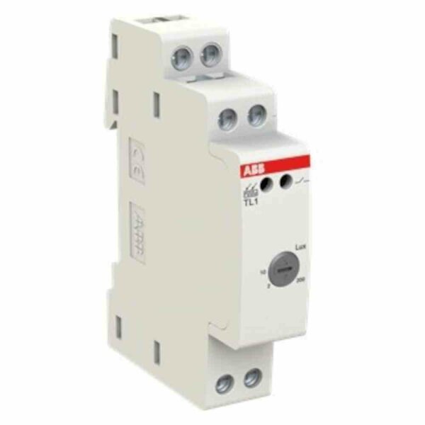 ABB Dämmerungsschalter, Unterputz, 1S, 1000W, 23s/ein, 23s/aus, weiß, Lichtsensor eingebaut, IP54 – TL1