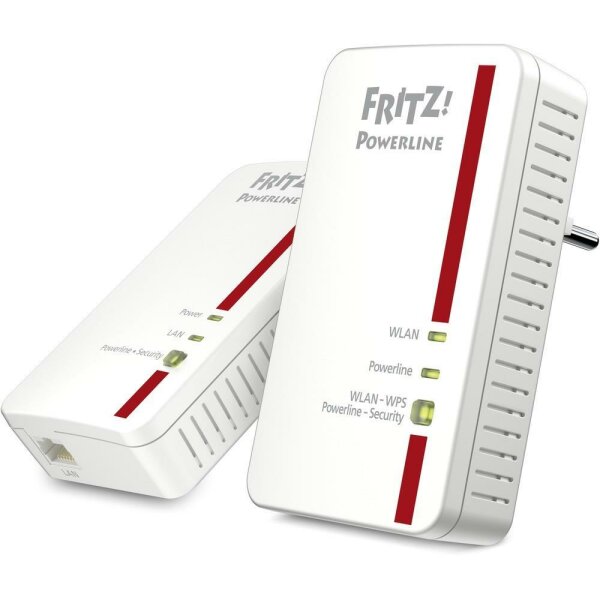 AVM Netzwerkadapter, 1x10/100/1000mbit/RJ45, Gigabit Ethernet Netzwerkadapter – FRITZ!POWERLINE 1240E Set