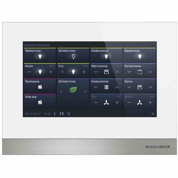 BUSCH-JAEGER Bedienpanel 7(18cm) KNX ws UP Temperaturregler – H8236-5W-03