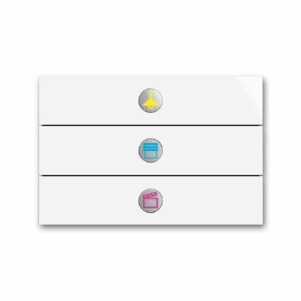 BUSCH-JAEGER PRION SENSOREN Tastsensor, Bussystem KNX, Bussystem Powernet, Unterputz, studioweiß, glänzend, 3f, 3pkt – 6342-24G-101