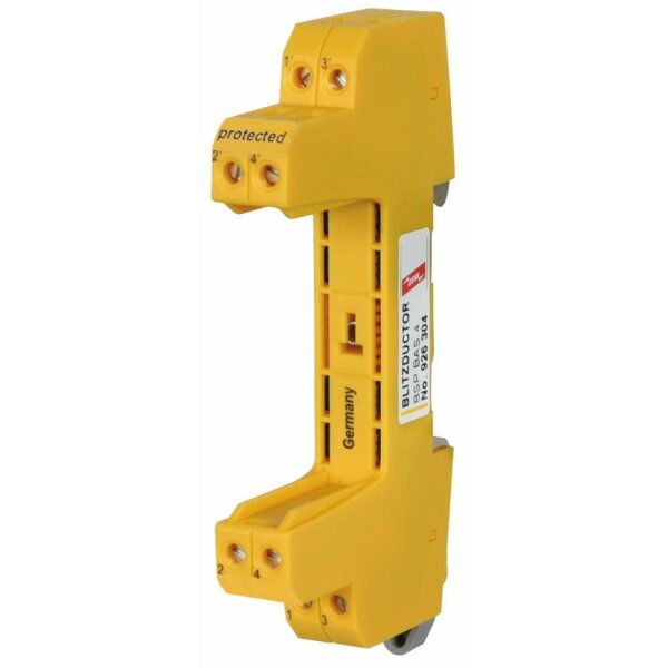 DEHN Blitzstromableiter Basis, 4p, Informationstechnik, Hutschiene 35mm, ohne Signalisierung – BSP BAS 4