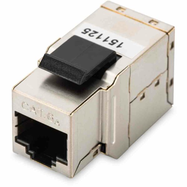 DIGITUS CAT 6A Modular-Kupplung, geschirmt RJ45 zu RJ45, snap-in Montage in Leerfeldern – DN-93906