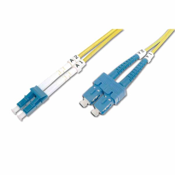 DIGITUS LC-SC Patchkabel, OS2 2m, duplex 9/125µ, gelb, LS0H 09/125µ duplex gelb LS0H – DK-2932-02