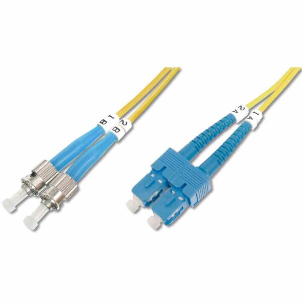 DIGITUS ST-SC Patchkabel, OS2 3m, duplex 9/125µ, gelb, LS0H 09/125µ duplex gelb LS0H – DK-2912-03