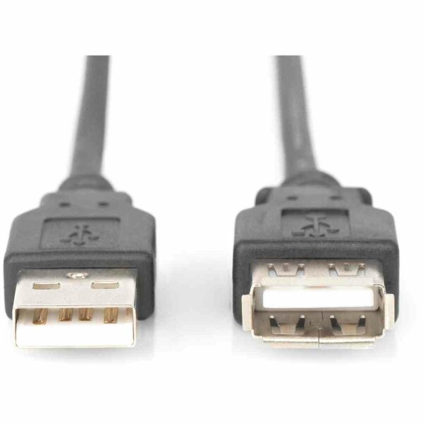 DIGITUS USB 2.0 Verlängerungskabel, Typ A St/Bu, 3.0m, USB 2.0 konform, UL, sw – AK-300202-030-S