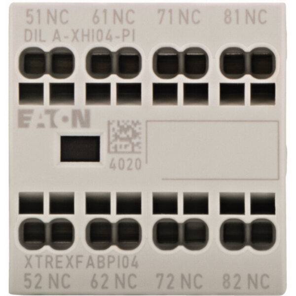 EATON Hilfsschalterblock, 4Ö, Frontbefestigung, 4A/AC, Federzuganschluss – DILA-XHI04-PI