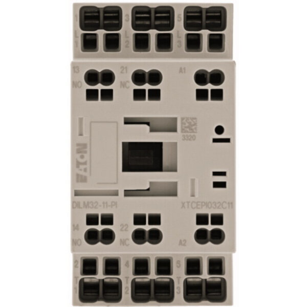 EATON Leistungsschütz, 15kW, 3S, 24-27VDC, 32A, 1S+1Ö/Hilf – DILM32-11(RDC24)-PI