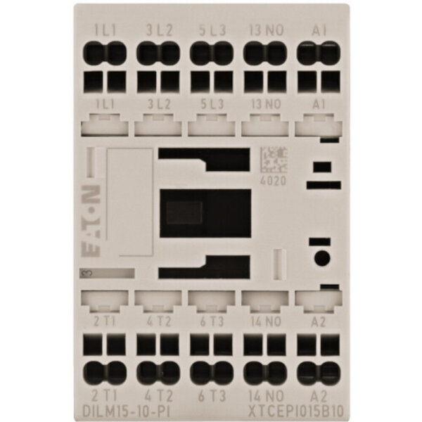 EATON Leistungsschütz, 7,5kW, 3S, 230VAC, 15,5A, 1Ö/Hilf – DILM15-10(230V50HZ,240V60HZ)-PI