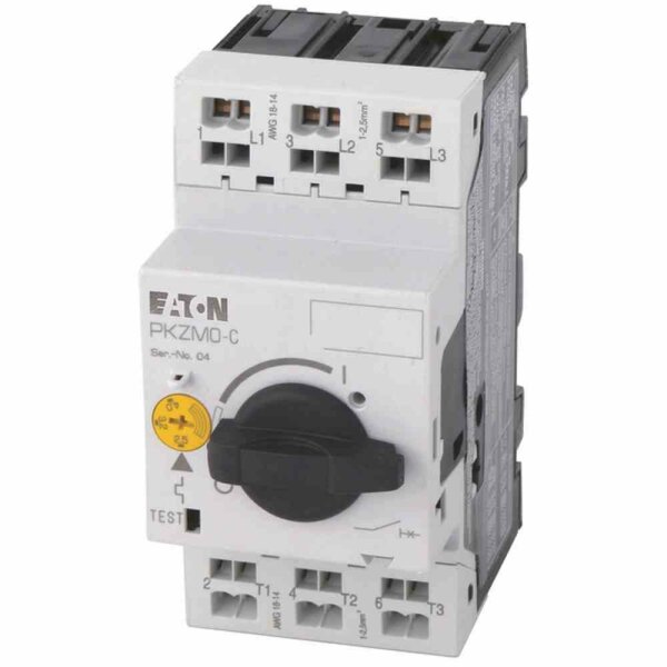 EATON Motorschutzschalter, 3p, 6,3-10A, 10A/Iu, 220-690V, Einbaugerät Festeinbautechnik, IP20, elektronisch – PKZM0-10-C