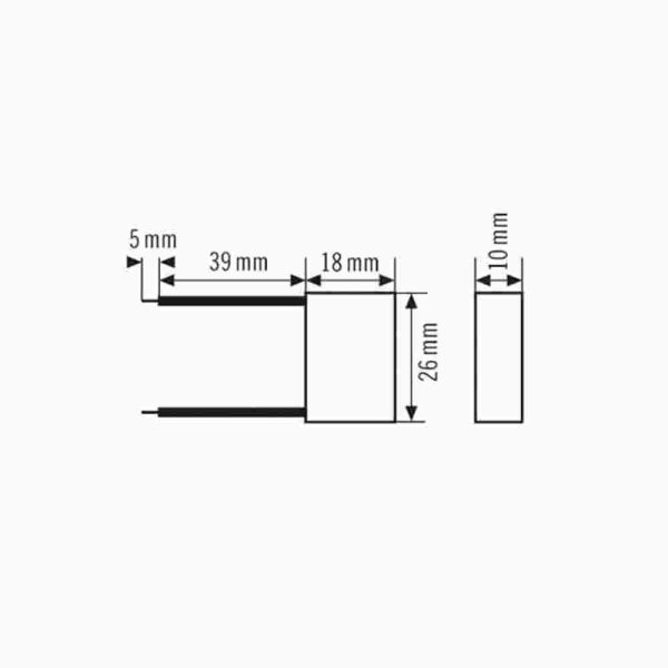 ESYLUX RC-Filter/Löschglied 230 V/50 Hz / 1,0 W / IP20, zur Entstörung induktiver Lasten – RC-Filter/Löschglied