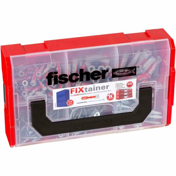 FISCHER FIXtainer - DUOPOWER mit Schraube (210 Teile) – FIXtainer - DUOPOWER + Schraube