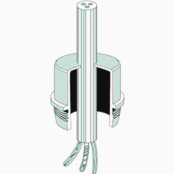 HENSEL ESM 25 Kabeleinsteckstutzen, IP55, Ø25,5mm, 9-17mm, lichtgrau, Halogenfrei, geschlossen – ESM 25