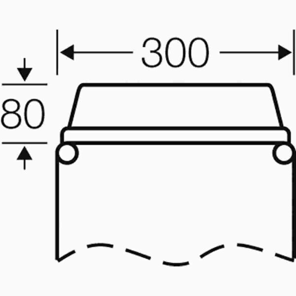 HENSEL Mi FM 63 Einführungsflansch, Kunststoff, 300x100mm, Kabelverschraubung, unbehandelt, Vorprägungen – Mi FM 63