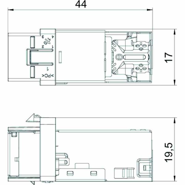 OBO BETTERMANN Anschlußmodul Kat.6A (ISO) geschirmt mit RJ45-Steckplatz – ASM-C6A G