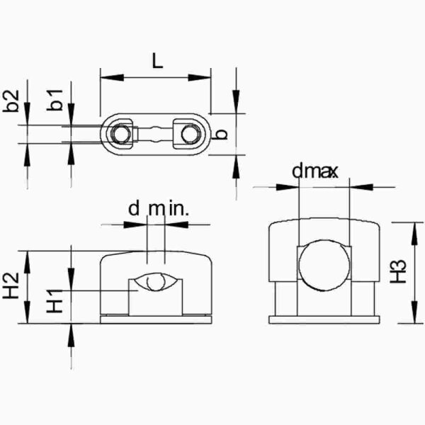 OBO BETTERMANN SOM-Schelle 5-14mm, PS, lichtgrau RAL 7035 3079 – 3079 LGR