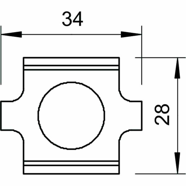 OBO BETTERMANN Stoßstellenverbinder für Gitterrinne, St, G f.Gitterrinne, galv.verz. – GSV 34 G