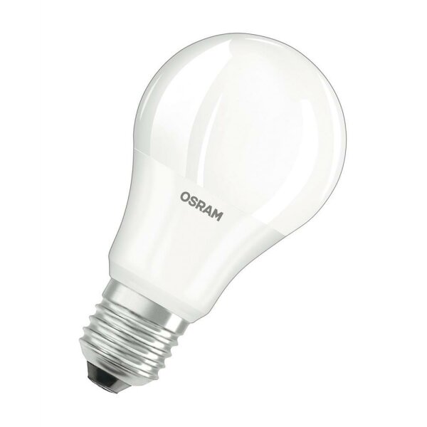 OSRAM LED-Lampe, Filamentlampe, E27, A75, 10W, 4000K, neutralweiß, 1055lm, matt, 200°, AC, Ø60x118mm, 220-240V – LEDPCLA7510W/8