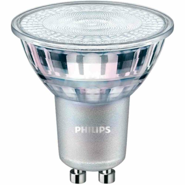 PHILIPS LED-Reflektorlampe, GU10, 3,7W, 2700K, extrawarmweiß, 270lm, dimmbar, 36°, AC, Ø50x54mm, 220-240V – MASTER LEDspot Value 3,7-35W GU10 927 36