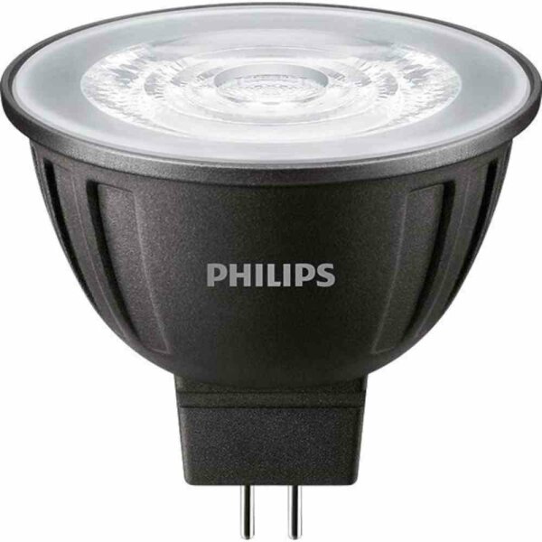 PHILIPS LED-Reflektorlampe, GU5,3, MR16, 7,5W, 3000K, warmweiß, 621lm, dimmbar, 36°, DC, Ø50x45,5mm, 12V – MAS LEDspotLV D 7.5-50W 930 MR16 36D