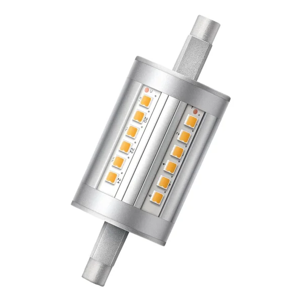 PHILIPS LED-Röhrenlampe, R7s, 7,5W, 3000K, warmweiß, 950lm, klar, 300°, AC, Ø29mm – CorePro LEDlinear ND 7.5-60W R7S 78mm830