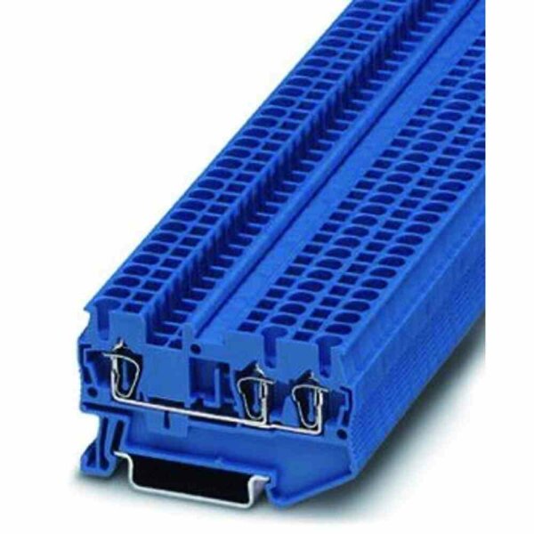 PHOENIX Reihenklemme, 0,08-2,5mm², 1Etage, blau, 24A, Hutschiene 35mm – ST 2,5-TWIN BU