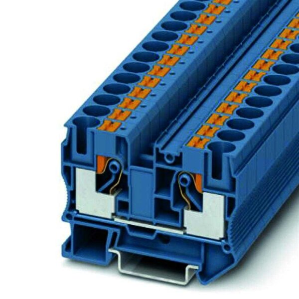 PHOENIX Reihenklemme, 0,5-10mm², 1Etage, blau, 57A, Hutschiene 35mm – PT 10 BU