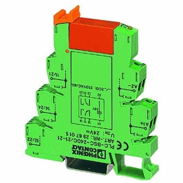 PHOENIX Schaltrelais, 2W, 14x80x94mm, Schraubanschluss – PLC-RSC- 24DC/21-21