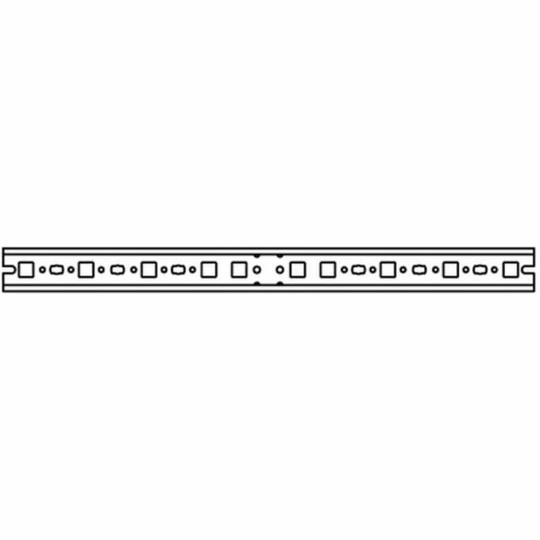 STRIEBEL & JOHN Hutprofilschiene, Stahl, sendzimirverzinkt, 15x446mm, Tragschiene DIN EN50022 – ED52