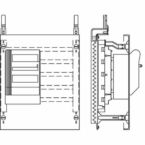 STRIEBEL & JOHN KOMBISETS Verteilerfeld, 250x300x160mm, mit Ausschnitt, Montageplatte – ED12TA