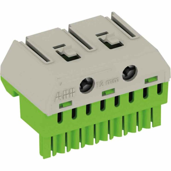 STRIEBEL & JOHN Quick Steckklemme, 10f, 1pol, schraubenlos, grün, berührungssicher, klemmen, 8st/<6mm², 2st/25mm² – ZK82G
