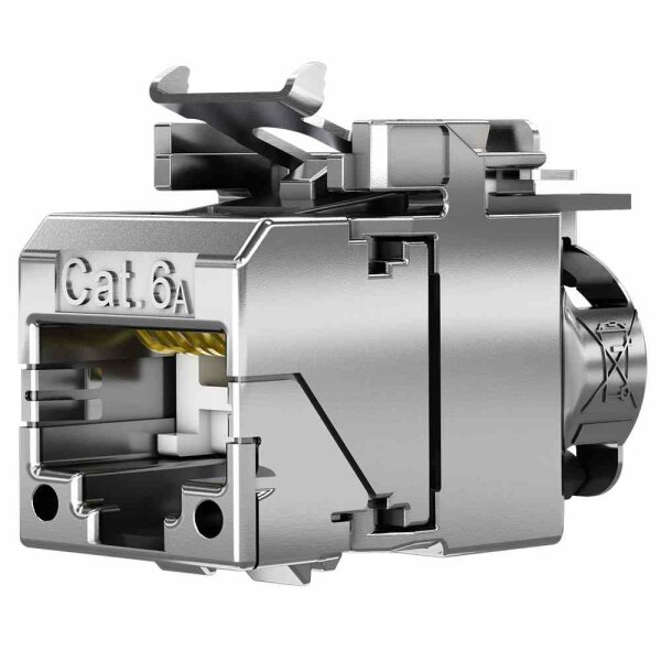 TELEGÄRTNER Modular-Buchse, Cat6A (IEC), RJ45 8(8), geschirmt, geeignet für Litzenleiter, geeignet für Massivleiter, geeignet für Rundkabel – J00029A6000 (2 C62)