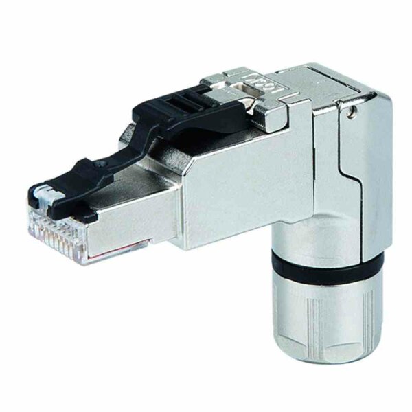 TELEGÄRTNER Modular-Stecker, Cat6A (IEC), RJ45 8 (8), 27-22AWG, geschirmt, geeignet für Litzenleiter, geeignet für Massivleiter, silber – J00026A4000