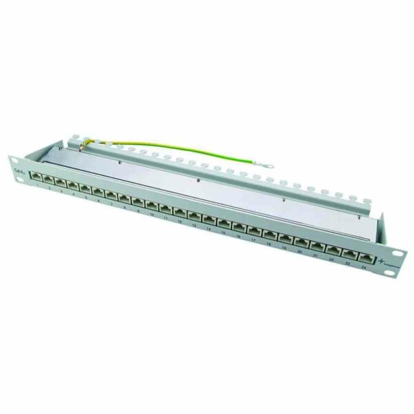 TELEGÄRTNER MPP24-HS 48,3cm (19")Patchpanel gr CAT6A 24xRJ45 RAL7035 – J02023A0050