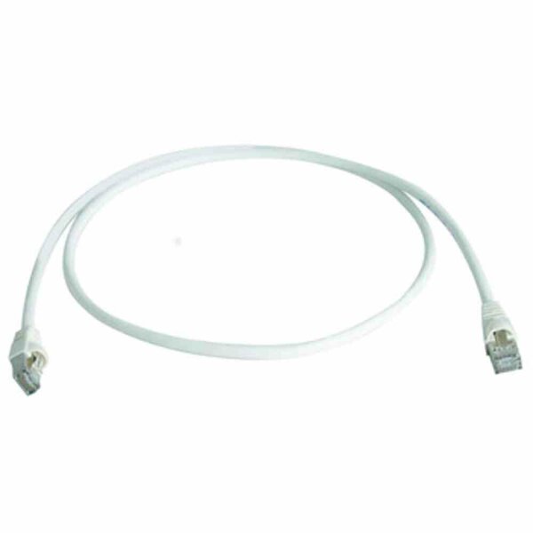 TELEGÄRTNER Patchkabel, Cat6A (IEC), 5,0m, weiß, S/FTP, RJ45 8 (8), Halogenfrei, AWG27 – L00003A0085