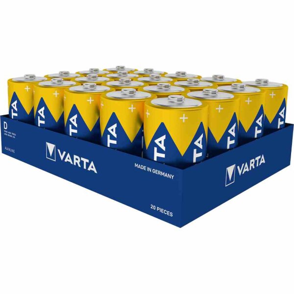 VARTA Mono Batterie (D/AM1), 1,5V, LR20, Alkali-Mangan, 16500mAh, Ø34x61,5mm, LONGLIFE POWER, VE = 1 Stück – 4920